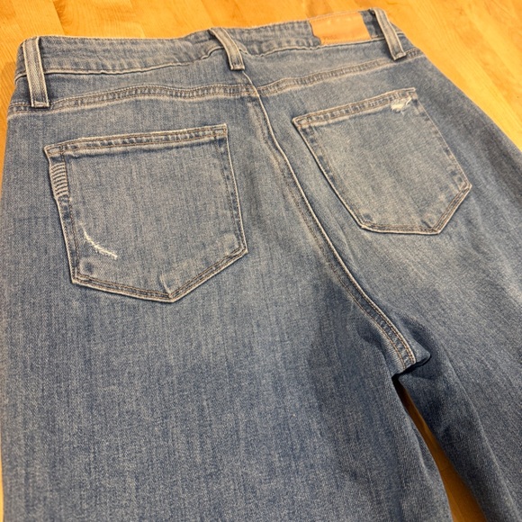 PAIGE ANESSA COVERED BUTTON & RAW HEM WIDE LEG LILAH DESTRUCTED - Picture 9 of 11